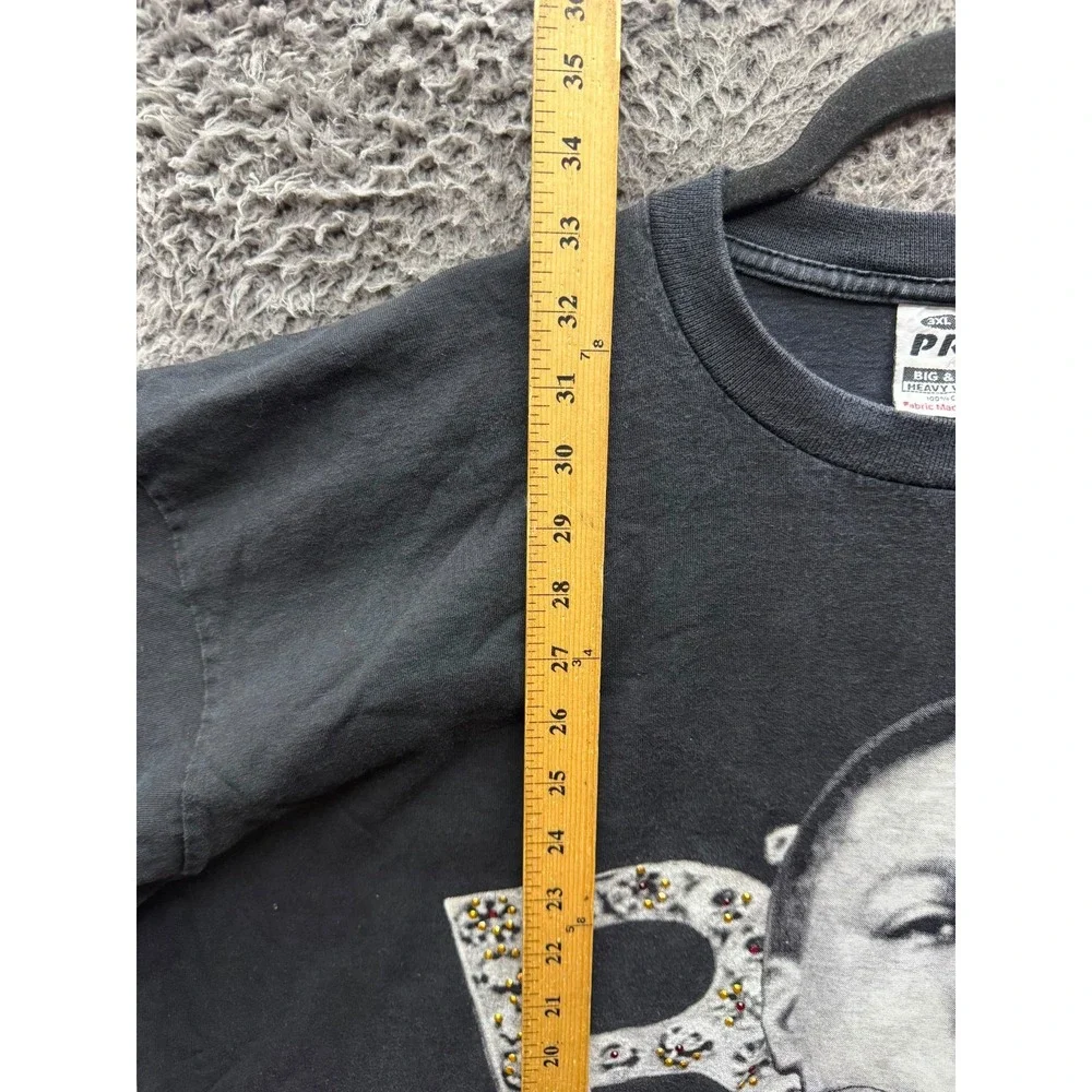 Vintage Pro Max Rhinestone Notorious B.I.G. Graphic T-Shirt Black Size 3XL Tall